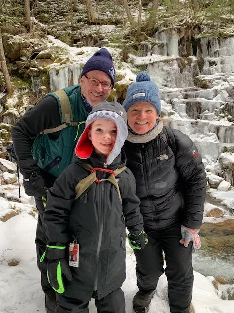 Warren with parents